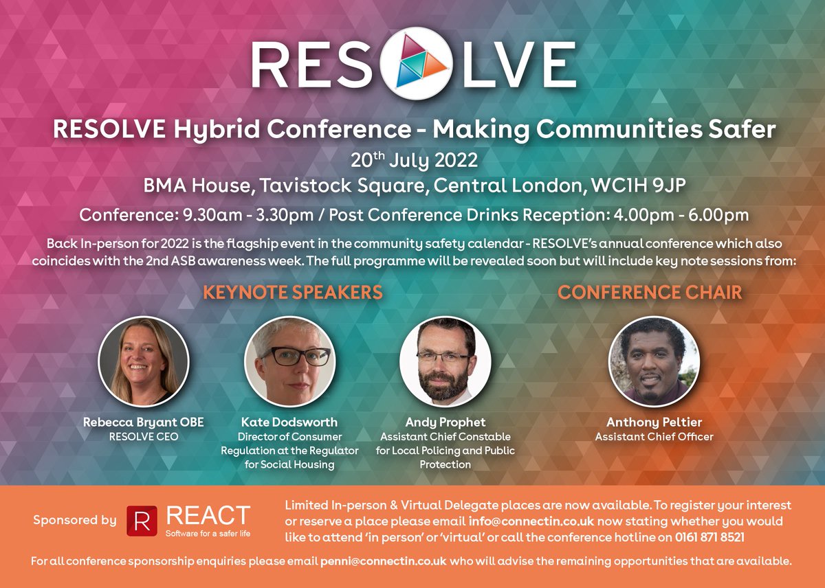 resolveasb's tweet image. Have you registered your interest for the 2022 RESOLVE Conference yet?

If not, you can do so by emailing info@connectin.co.uk📩

#ASBawarenessweek