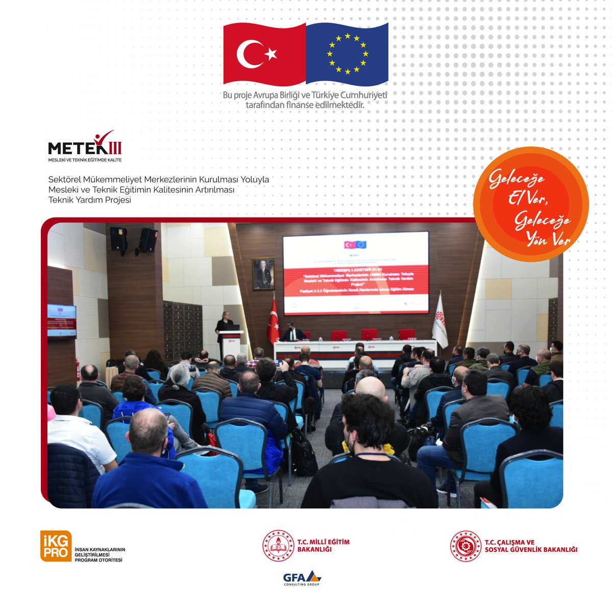 metekprojesi's tweet photo. Ankara'da Bilişim Teknolojileri alanlarından 150 öğretmenin eğitimi başladı. Proje kapsamında gerçekleşecek 3000 öğretmen eğitiminin ilk grubu 11-22 Nisan 2022 tarihlerinde eğitimlerini alacak.

@IKGPRO @tcmeb @csgbakanligi @EUDelegationTur @nznsener @MeslegimHayatim @seuptr https://t.co/ItSj30vW6S