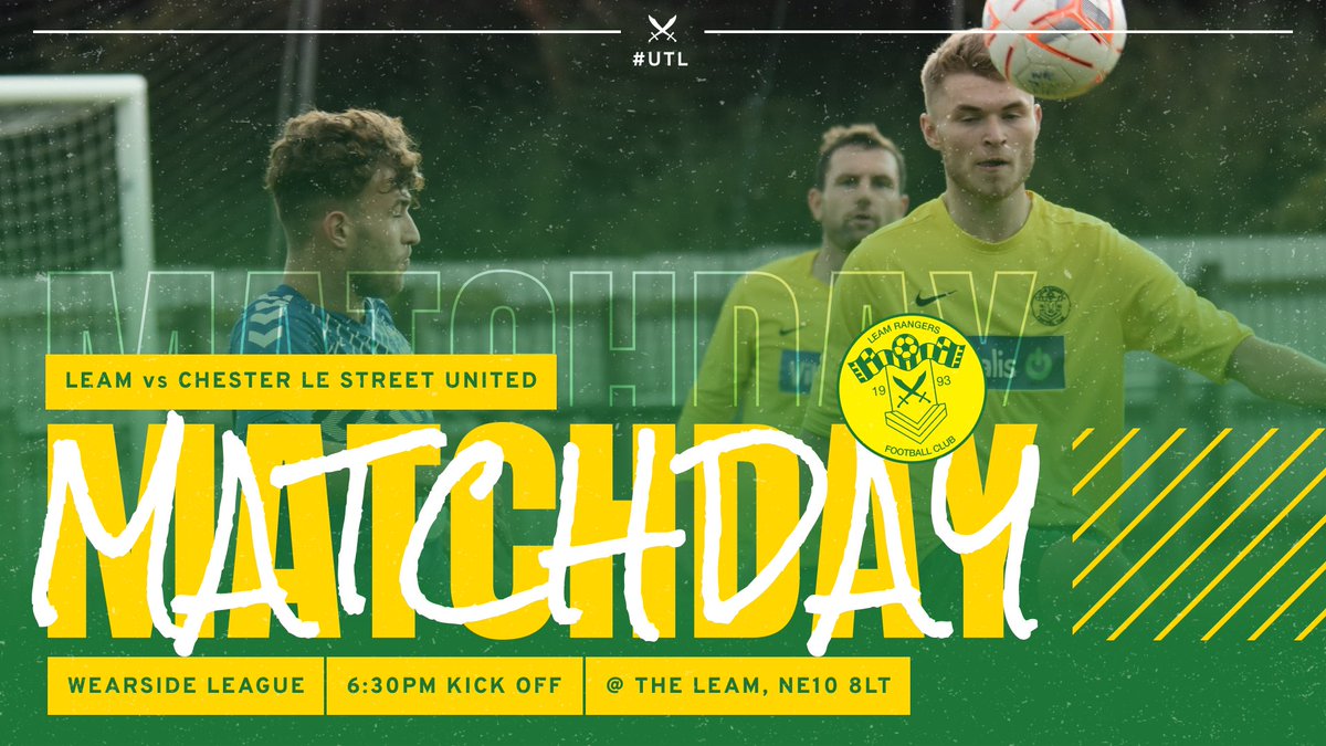 𝙈𝘼𝙏𝘾𝙃𝘿𝘼𝙔 — It's a top of the table clash as @CLSUnited visit the Leam this evening!

It'd be great to get a big crowd in, to give the lads some support.

🆚 Chester Le Street United
🏆 <a href="/WearsideLeague/">Wearside League</a> 
⏰ 6:30PM KO
🏟 The Leam, NE10 8LT
🎟 £3 (£1 Concessions)

#UTL 🔰