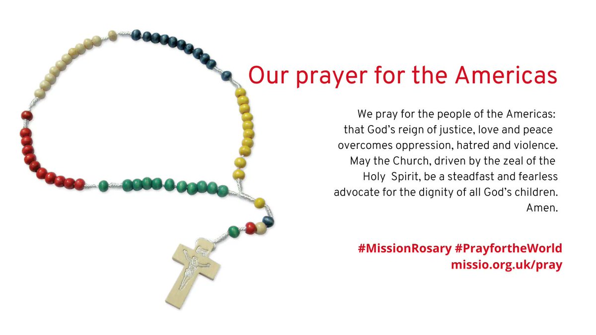 Today's #MissionRosary decade is for the Americas.

We pray for all those financially ruined by rising oil and gas prices in Peru, and for those affected by the protests which have followed them.  May the situation be resolved quickly and the rights of the people be respected. https://t.co/2Xnx7eBjBV