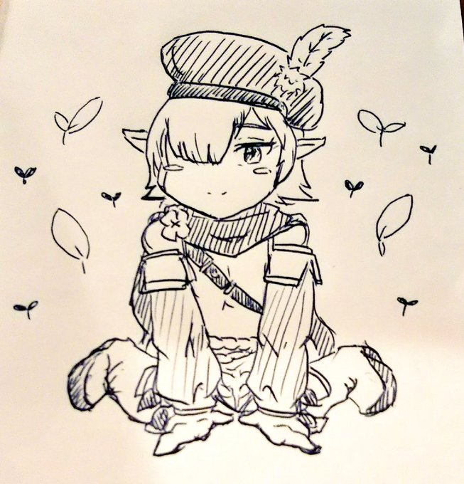 うろ覚えでちょっと落書き
ぺたん座りアオイちゃん
#プリコネR 
