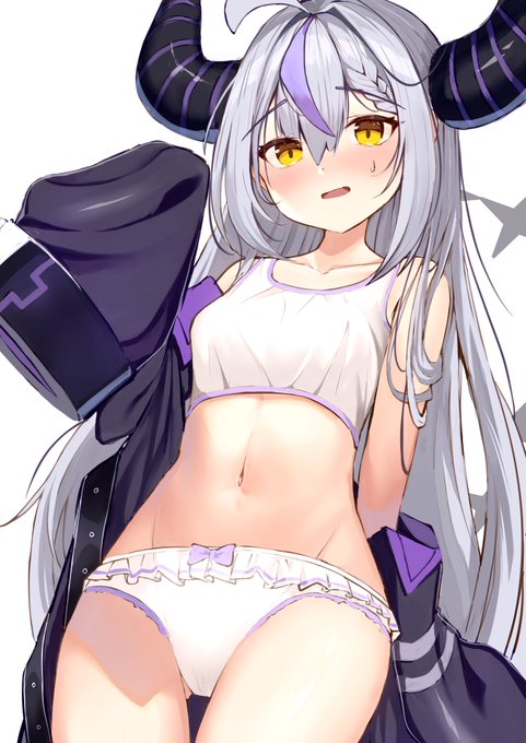 #laplus_artdesu
「こうゆうのが好きなのかぁオタク〜💜」 