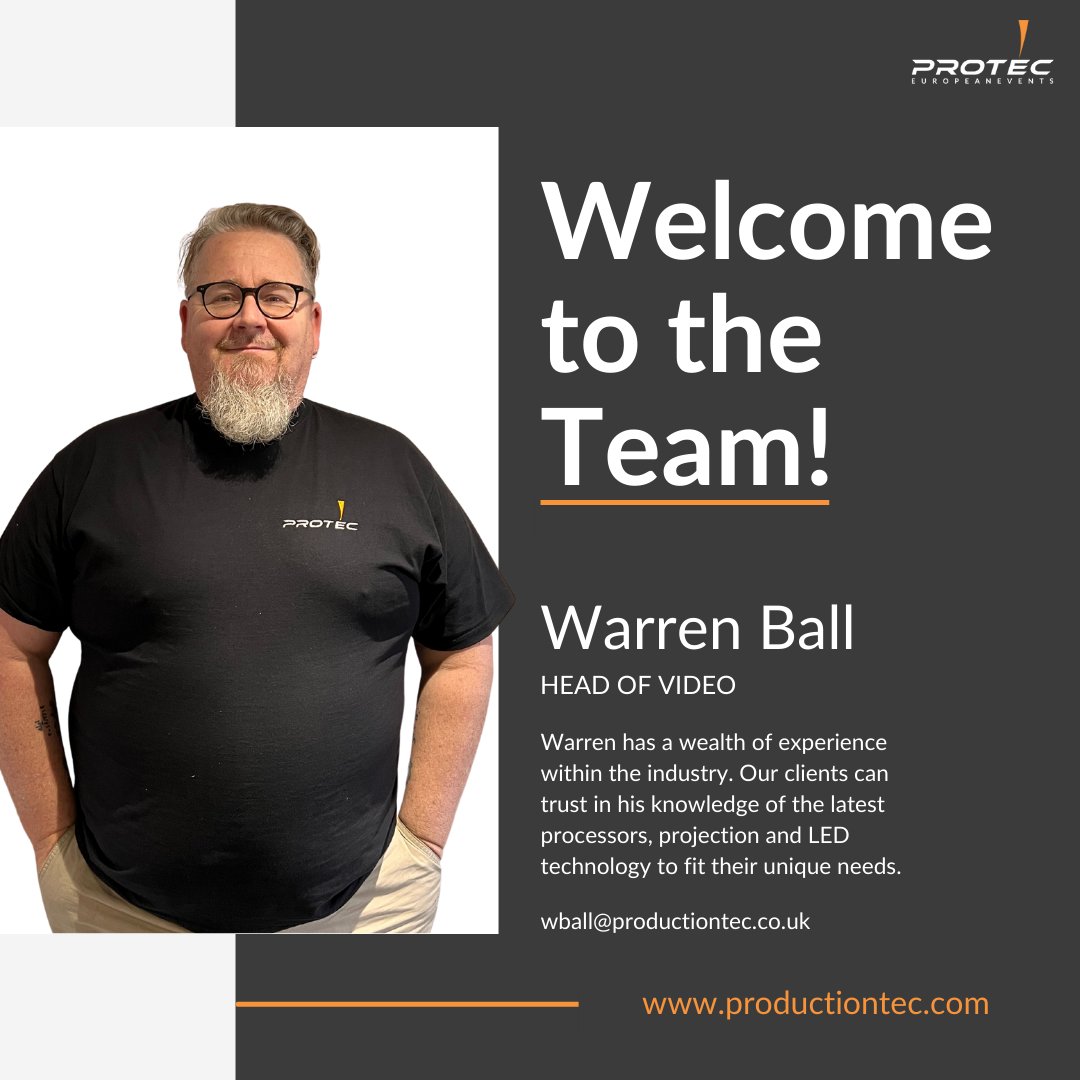 Protec couldn't be more proud to welcome Warren Ball to the team. He is exceptionally knowledgeable and experienced and we are excited to have him on board!

#ProtecTeam #VideoSolutions #ProtecEvents