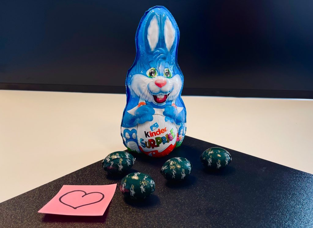 RoboticsAim's tweet photo. #Easter bunny has already managed to pass by the #AimRobotics office to leave a sweet surprise 🐰🥚

#DreamTeam https://t.co/JNpFnNSijj