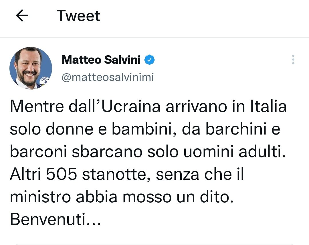 aboubakar_soum's tweet photo. Sen. @matteosalvinimi, la legge italiana non ammette ignoranza. Per questo, Le spedirò copia Convezione Ginevra sui rifugiati. In questa crisi, invece di stigmatizzare il "diverso", dica, visto che sta al governo da anni, cosa fa per NOI comuni mortali strangolati dal caro vita? https://t.co/xd9OpuRJnZ