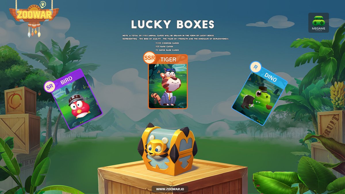 MegamStudio's tweet photo. 🔥Wanna a Free NFT Genesis Animal Card? 
Sign up for ZooWar Whitelist.
Visit：https://t.co/iY5WWybAUs https://t.co/qpt4HbErlt