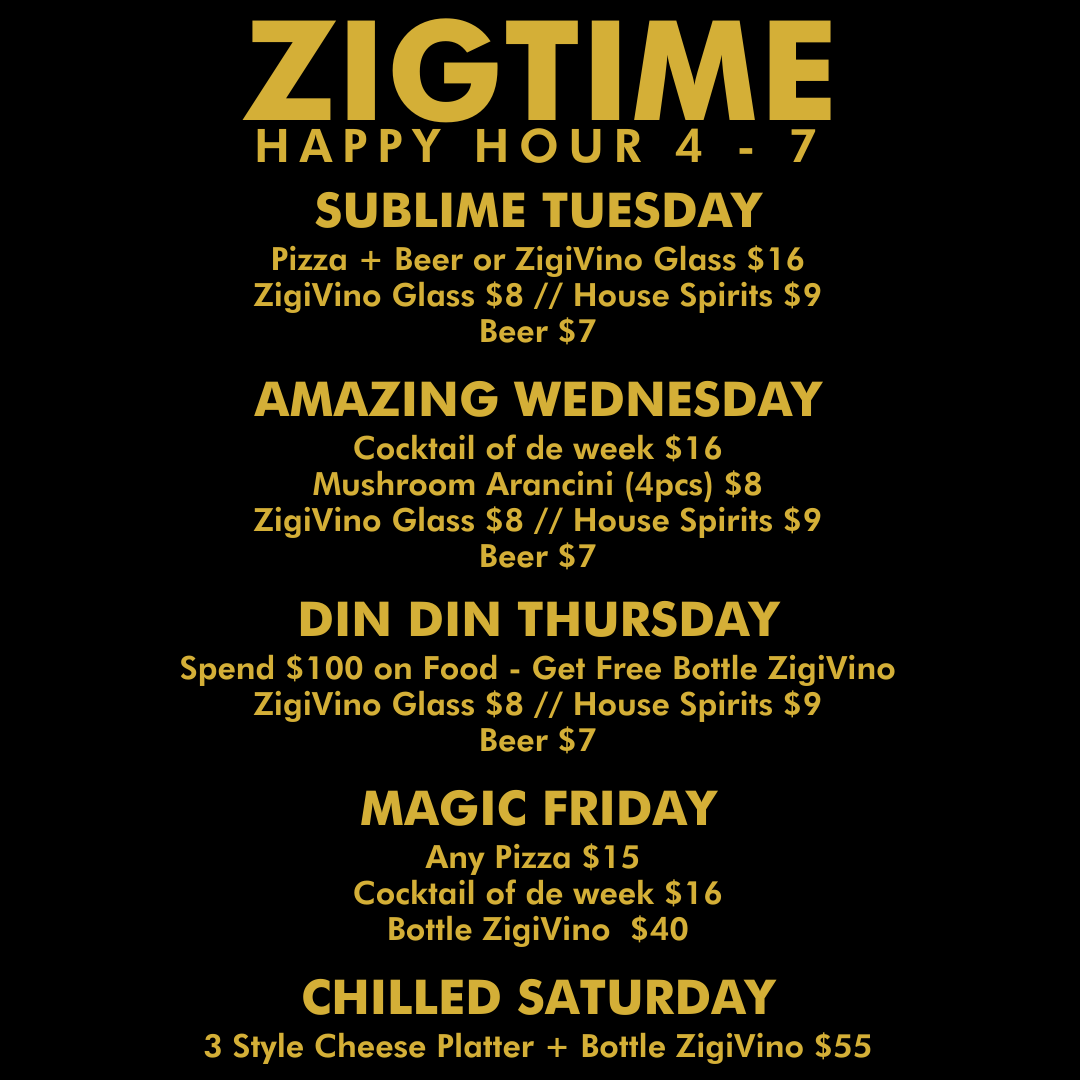 WineCheeseBar's tweet photo. Starting tomorrow.
ZIGTIME - New Specials is on to rock your boat!

#happydayzzz  

👉 Only at @zigiswinebar⁠ https://t.co/hjybMthSf8