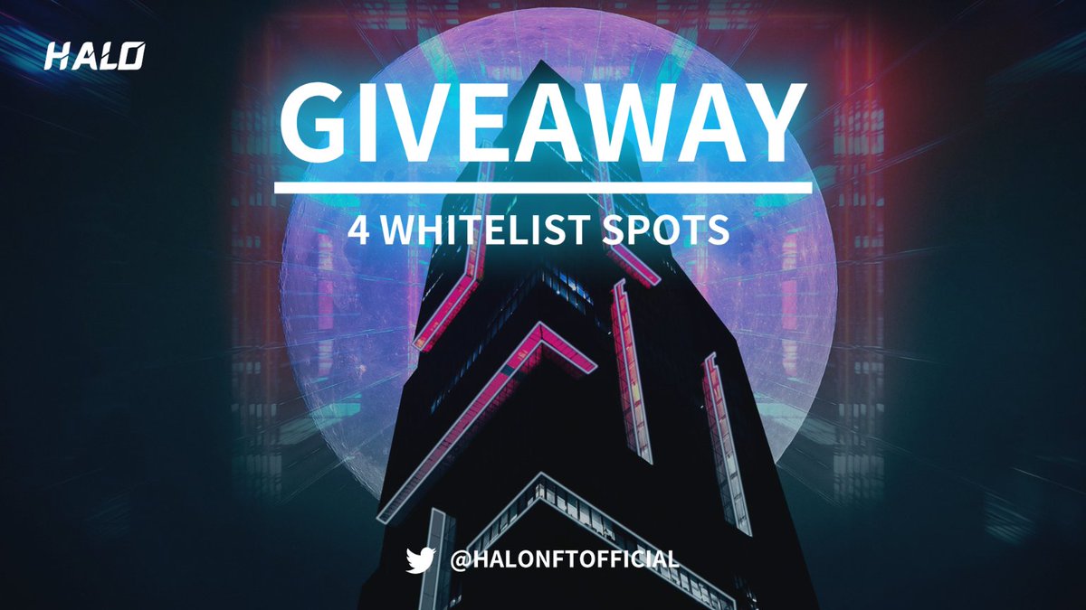 HALONFTOFFICIAL's tweet photo. 🔔GIVEAWAY🔔 

🎁Prizes: 4 WL

To enter:
1⃣ Follow @HALONFTOFFICIAL 
2⃣ Like &amp; RT
3⃣ Tag 3 Friends
4⃣ Enter Discord: https://t.co/4xMNzFRMnS

⌛️48h. Winners on Discord.
#NFTGiveaway #NFT #NFTArt #3D https://t.co/f0c9usco74