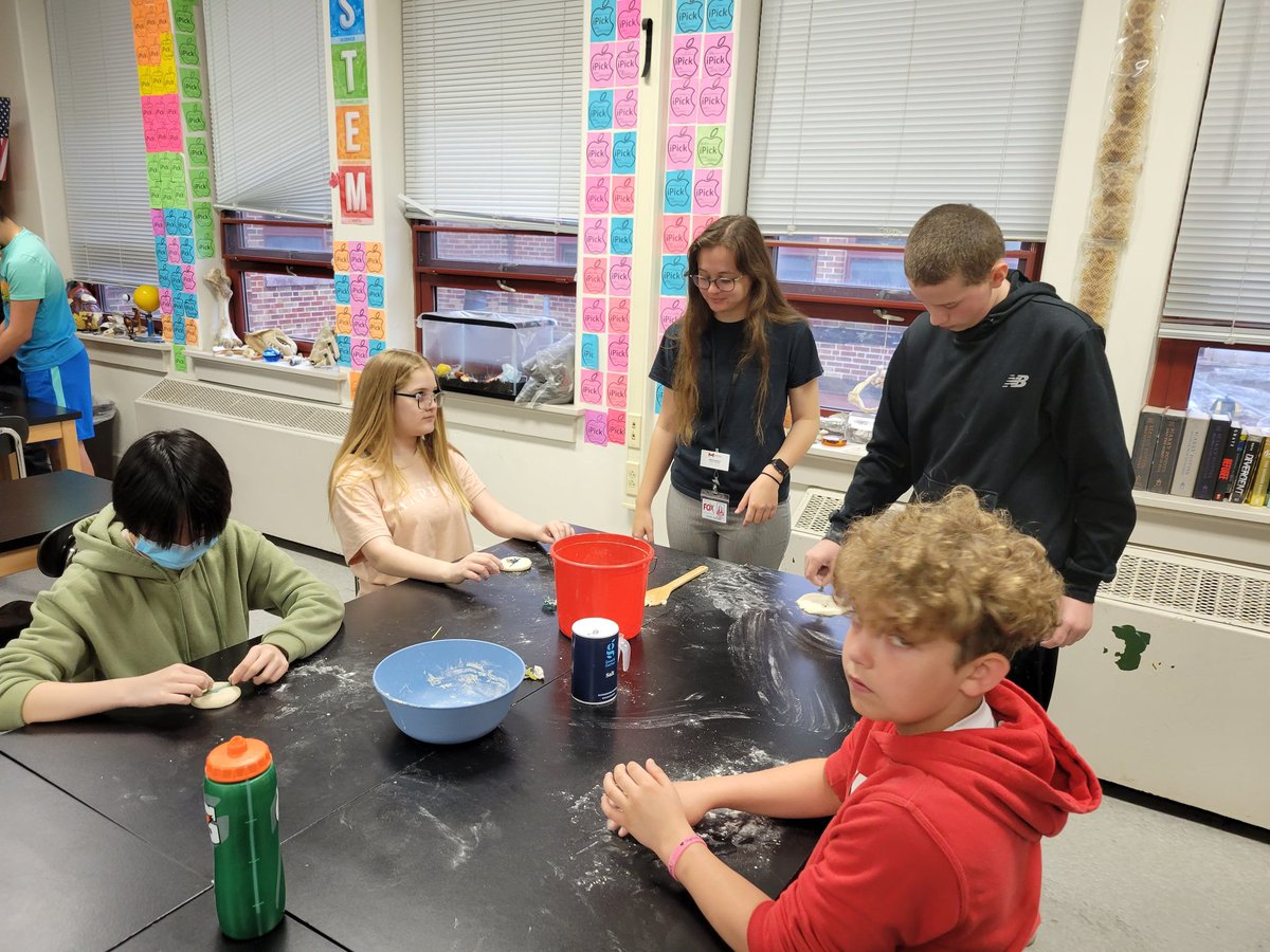 It was great to have Mrs Schuh's class join us to create our own fossils for our sedimentary rock unit! Big props to my amazing student teacher Ms.Mickle! <a href="/FoxMiddleSchool/">Fox Middle School</a>