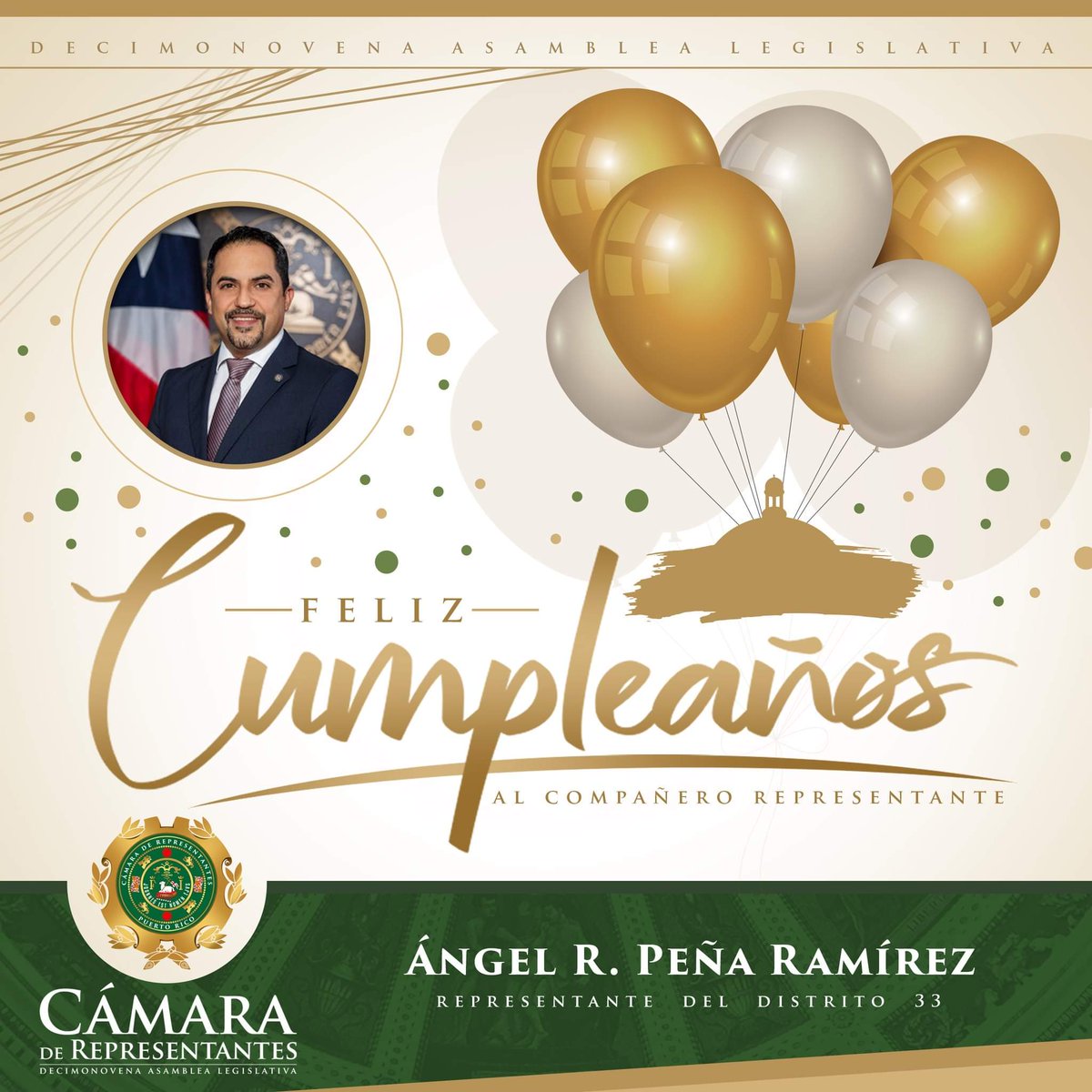 Que tengas un grandioso día disfrutando en familia. Que cumplas muchos más en bendición, paz y amor.

¡Felicidades!🥳🥳🥳
