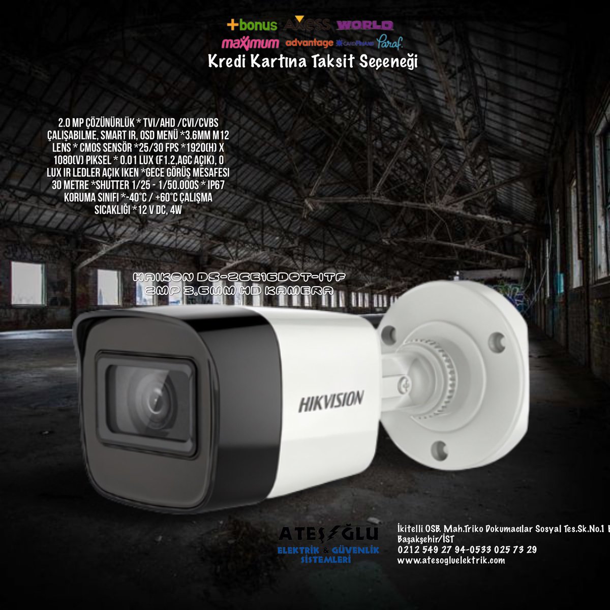Haıkon DS-2CE16DOT-ITF 2mp 3.6mm HD Kamera #hikvision #hikvision_cctv #hikvisioncctv #hikvisioncamera #hikvisionturkey #türkiye #kamera #kamerasistemi #güvenlikkamerası #güvenliksistemleri #atesogluguvenlik #ateşoğlu #atesoglu #istanbul #istanbul🇹🇷 #başakşehir #basaksehir