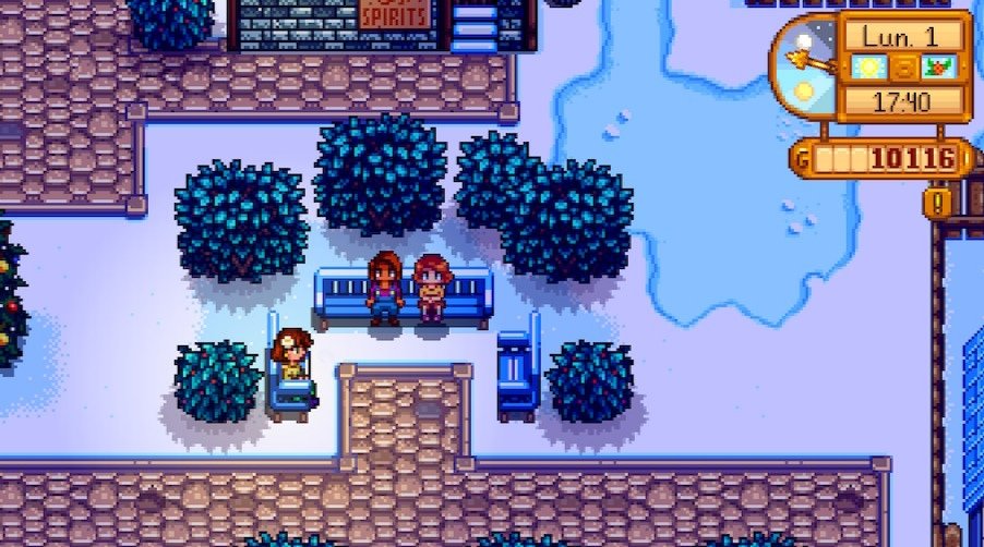 Blue_Raven_SV's tweet photo. Aquí con las chicas pasando un ratito al frío.
#StardewValley #PuebloPelicano https://t.co/2W0NBIJsau