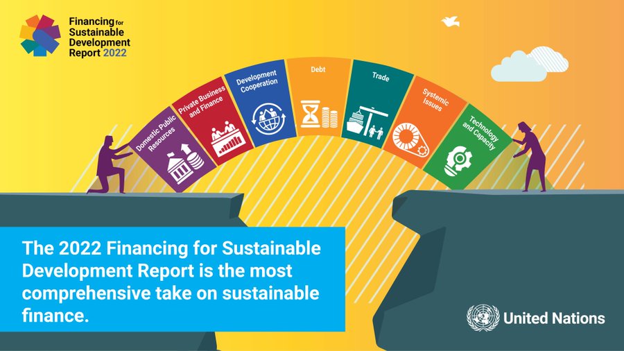 The 2022 #Fin4Dev Report comes at a critical moment for humanity. 

COVID-19 and other crises pose major threats to the #SDGs and our efforts to leave no one behind.

There is no excuse for inaction. #BridgingFinanceDivide and #FinancingOurFuture: bit.ly/FSDR2022
