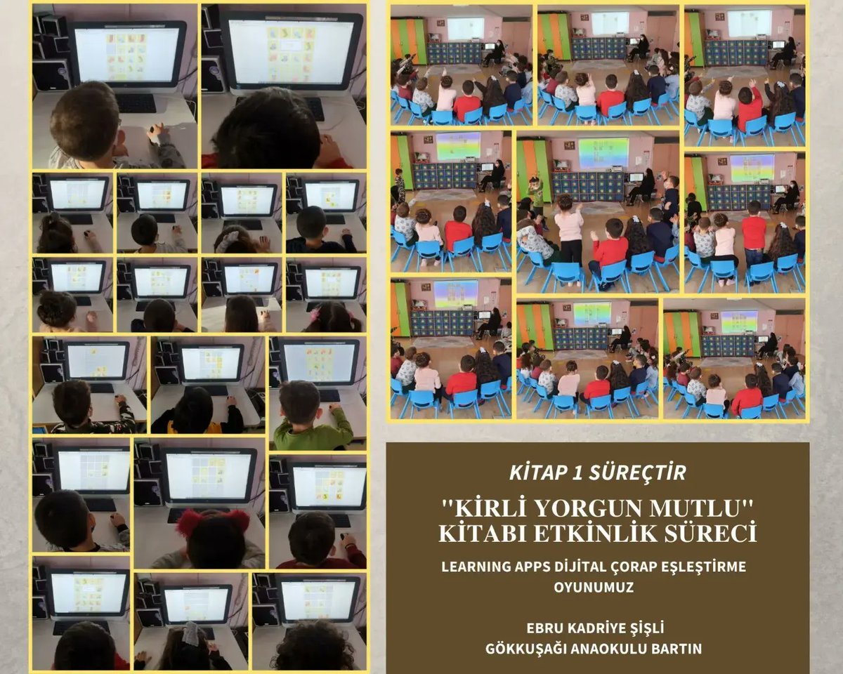 EbruSisli67's tweet photo. "KİTAP 1 SÜREÇTİR" eTwinning Projemizde "KİRLİ YORGUN MUTLU" Kitabı Etkinlik Süreçleri 🤩 @BartMem @anaokulu_n @eTwinning_74 @tretwinning @eTwinningDestek @kitap1surectir https://t.co/ubn6CSp5Pz