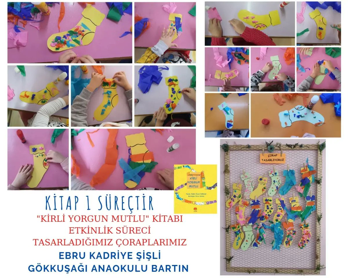 EbruSisli67's tweet photo. "KİTAP 1 SÜREÇTİR" eTwinning Projemizde "KİRLİ YORGUN MUTLU" Kitabı Etkinlik Süreçleri 🤩 @BartMem @anaokulu_n @eTwinning_74 @tretwinning @eTwinningDestek @kitap1surectir https://t.co/ubn6CSp5Pz
