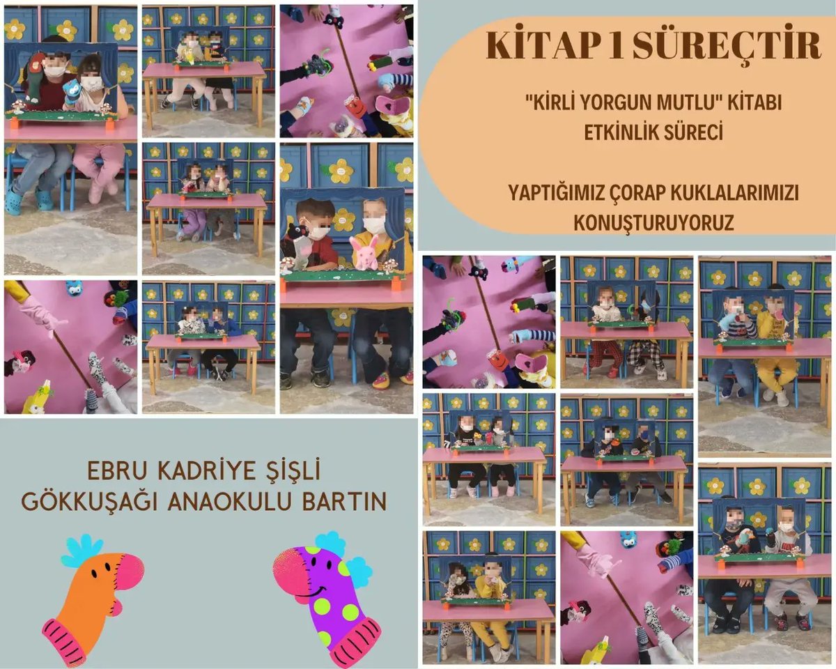 EbruSisli67's tweet photo. "KİTAP 1 SÜREÇTİR" eTwinning Projemizde "KİRLİ YORGUN MUTLU" Kitabı Etkinlik Süreçleri 🤩 @BartMem @anaokulu_n @eTwinning_74 @tretwinning @eTwinningDestek @kitap1surectir https://t.co/ubn6CSp5Pz