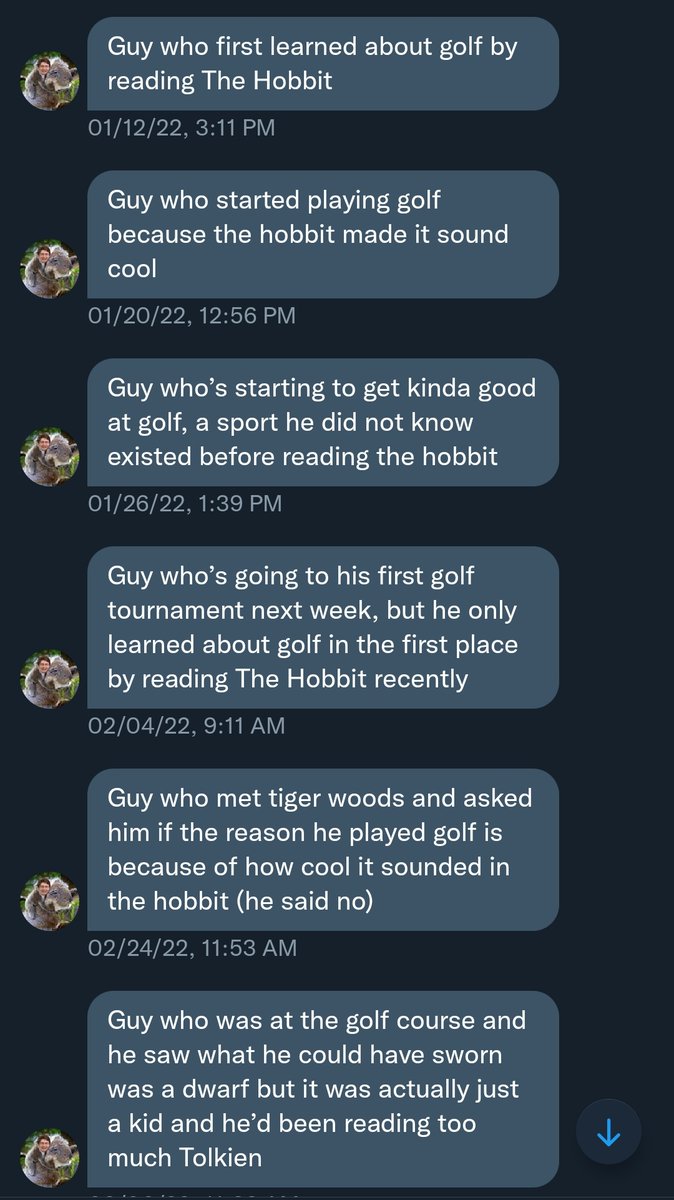 makeupaguy's tweet photo. I dont remember the golf scene in the hobbit but this person sure does https://t.co/yzD2kUA35X