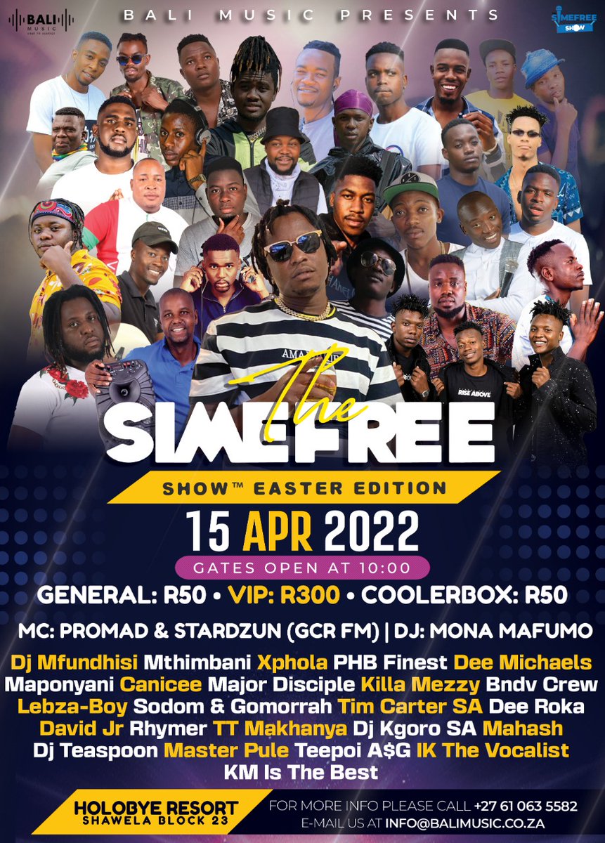 TimCarterSA's tweet image. Lets meet on Friday @ Holobye Resort shawela block 23🔥🔥❤👑#TheSimefreeShow