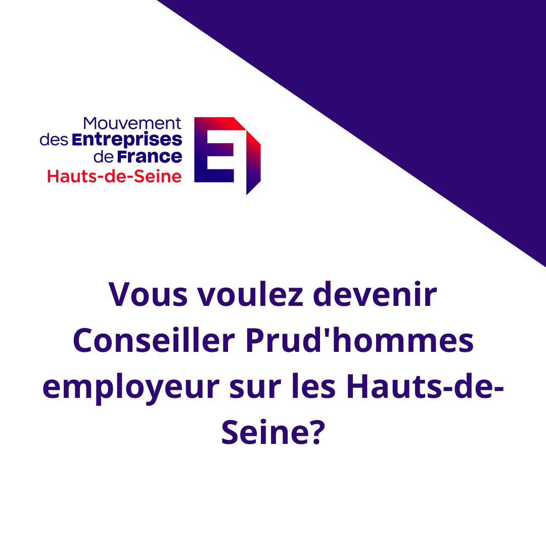 Medef92's tweet image. [ ENGAGEZ-VOUS ! ] 🚀 Conseiller prud'homal : un rôle fondamental et une responsabilité gratifiante pour la défense des entrepreneurs !
➡️Pour en savoir plus: linkedin.com/feed/update/ur…