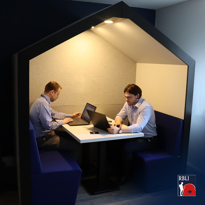 RBVECharity's tweet image. With thanks to @workagileuk, their fantastic service and quick turnaround, we now have a number of meeting Shacks ideal for sparking creativity as a team, and offering a quiet area for peaceful productivity.

#rbli #workagile #meetingbooths #agileworking #workspacesolutions