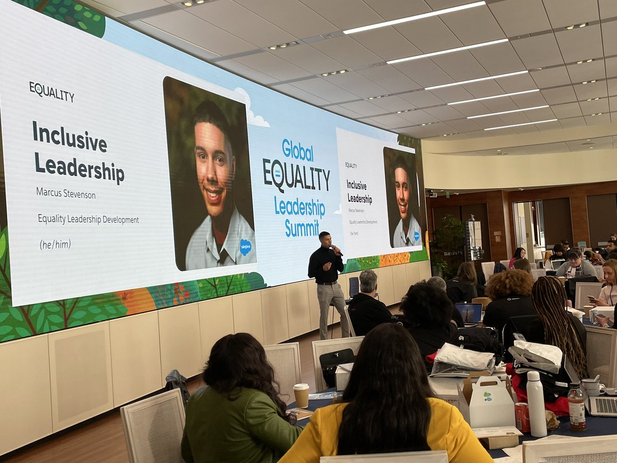 Let’s talk about how <a href="/MarcusSavon/">Marcus Stevenson</a> did a phenomenal job on his #InclusiveLeadership session at <a href="/salesforce/">Salesforce</a> #GELS yesterday!

We’re striving for inclusive behaviors in EVERY aspect of leadership at #Salesforce. Thanks for leading this movement, Marcus! 👏🏾☁️