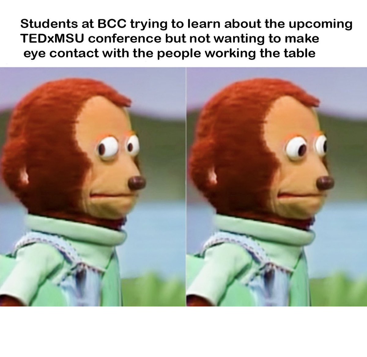 Dont be shy, come by and learn about our upcoming conference!
Tabling Schedule this Week❌🗓
4/13
BCC: 10-4pm
UNION: 4-6pm
4/14
UNION: 10-4pm 

🎟 Tickets on sale now via 🔗➡️ bio
#tedx #tedtalks #spartanswill #TED #EastLansing #Michigan