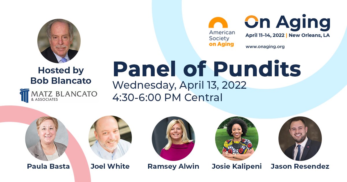 If you happen to be at the <a href="/ASAging/">American Society Aging</a> conference in New Orleans, come watch our own Bob Blancato lead a spirited discussion on aging policy at 4:30 CT!