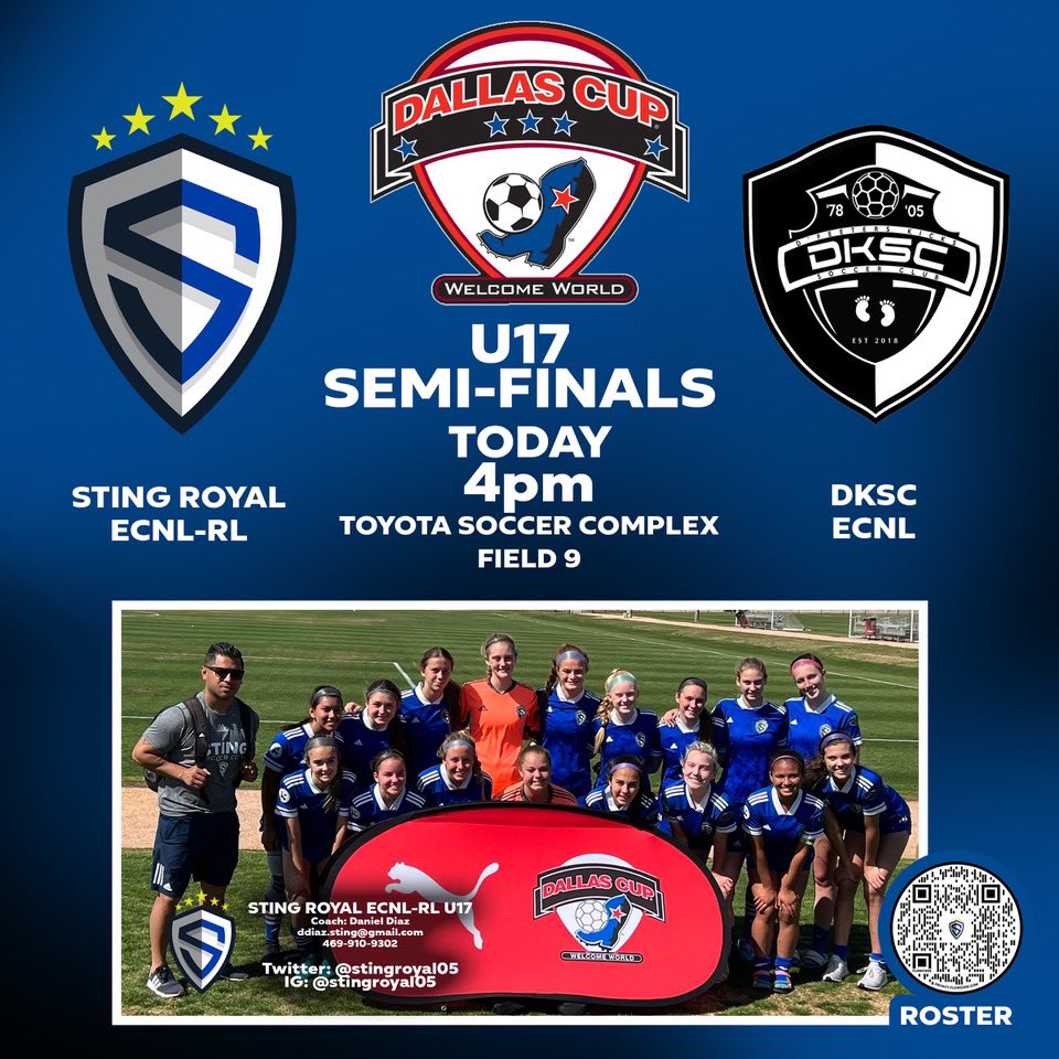 It’s Game day! 

#BeBold #BeReady #LetsRoll

<a href="/StingSoccerClub/">Sting Soccer Club</a> <a href="/dallascup/">Dallas Cup ⚽️</a>