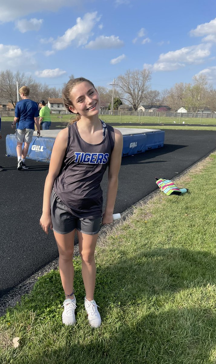 1st place in high jump! 🥇 Thank you <a href="/MsSadsClass/">Jessica Sadler</a> for encouraging Brooke to try something new. 💙 <a href="/OTMSTigerPride/">Oregon Trail Middle School</a>