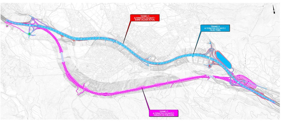 collbato's tweet photo. 📣Surt a exposició pública l'avantprojecte de la reforma de l'A2 que proposa una variant a #Collbató
🚧L’avantprojecte preveu la construcció d’una variant de 6.595m de l’autovia, creuant la Serra de Can Dolcet i que passa a prop dels habitatges de la part alta de Can Dalmases https://t.co/2fbBdGRvjv