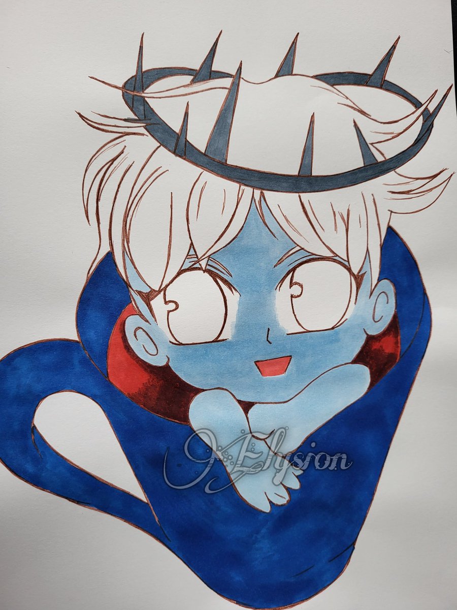 Elysionphonix's tweet photo. I had times on a #Copicmarker picture and wanted to try me on a chibi. So #godofunderworld was freighted into a cup π
Blue takes on a new meaning π€£
I hope you like it @foxxydraws π my little Easter gift to you π
#teamhades #godofunderworld #loreolympus #chibi #cute https://t.co/ewbQA6I74X