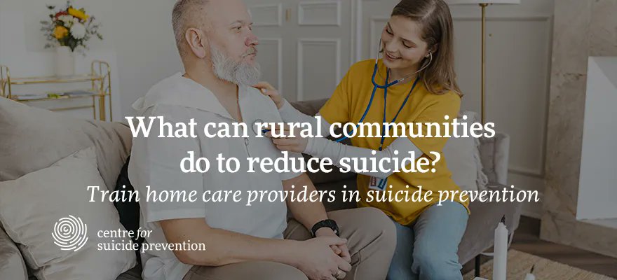 Suicide can be reduced in rural communities when rural home care providers are trained specifically in suicide prevention and intervention. buff.ly/36VdAAL