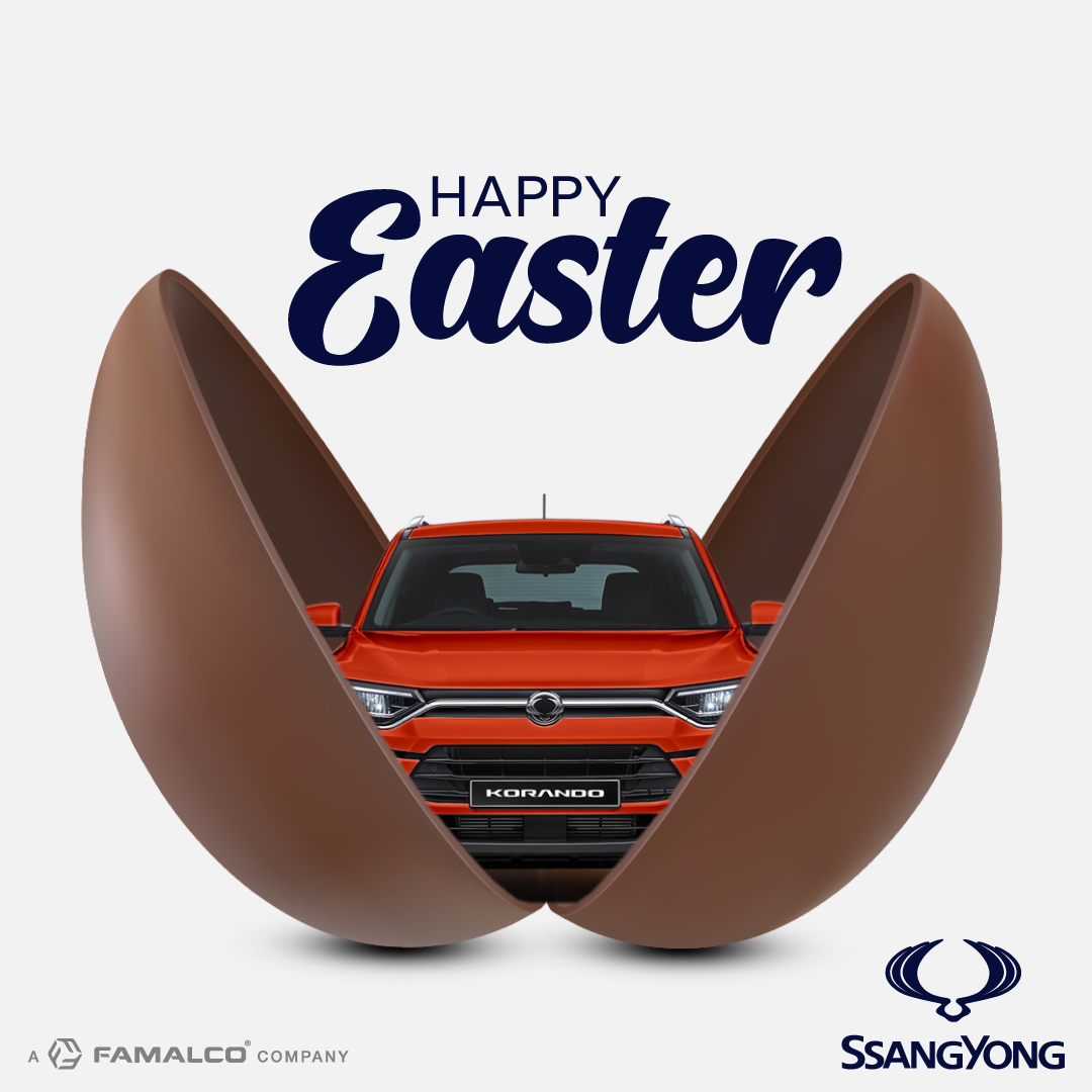 From all of us at SsangYong Malta, we hope you have had a wonderful weekend and wish you all a very #HappyEaster!

#SsangYong #Malta #Wishes #Easter #SUV #Tivoli #Musso #korando 
#Famalco #TomorrowTogether