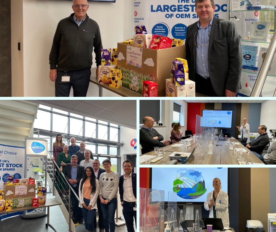 PartsTownUK's tweet photo. A big thank you to Samantha Scoles &amp; Chris Fay at @BRITAPRO for hosting a water taste live experiment training here at First Choice Group today! It was very informative! 
Another Big Thank you for you kind donations to our Easter Egg food bank donations!
#Sustainability #Training https://t.co/kw5cIzFmXh