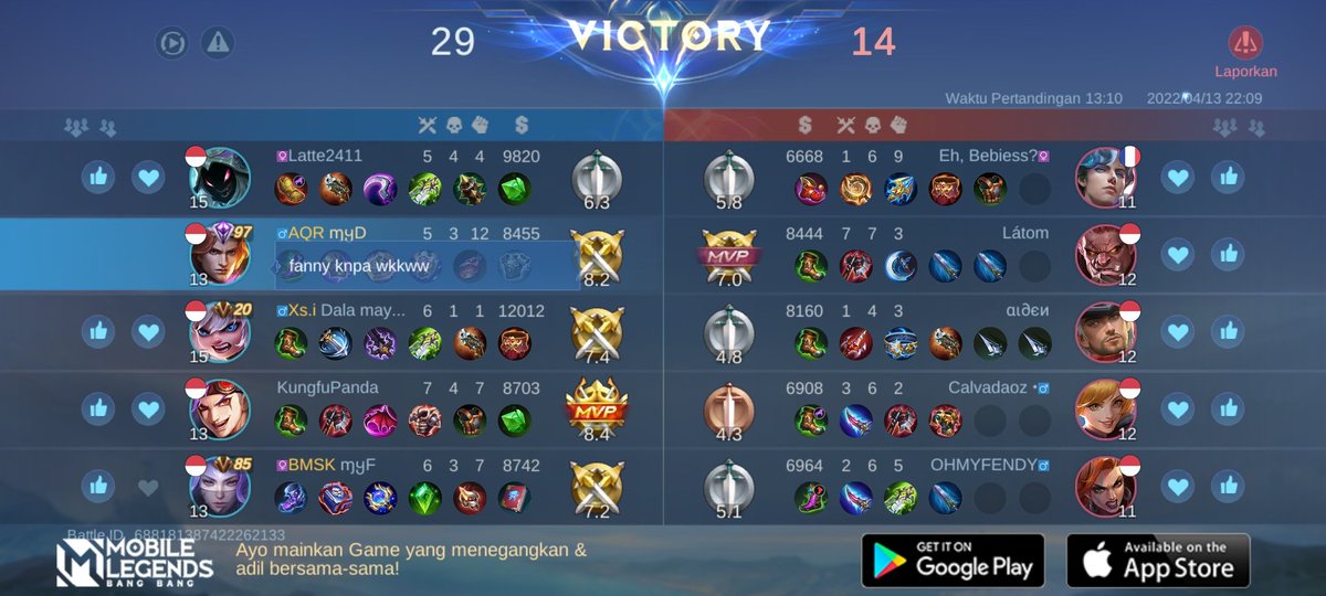 Abdulfarhan08's tweet photo. Ayo bergabung dengan tim saya, tantang semua Player MOBA terbaik bersama! 
https://t.co/EIVmXBYxg7 https://t.co/Bvi3xRrdqO