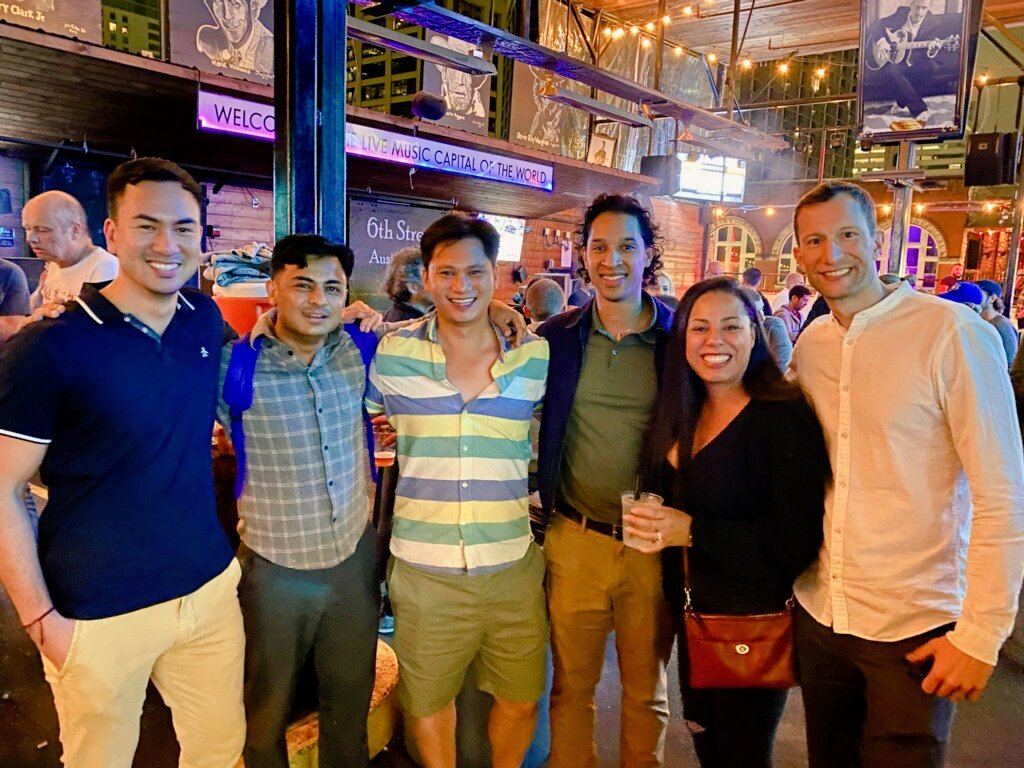 Dream team! UMiami PM&amp;R sports doc resident-fellow-attending/ alumni spectrum representing at #amssm2022! ⚽️🏈🏀

That's a lot of talent in one photo 🔥🔥

<a href="/TheAMSSM/">AMSSM</a> <a href="/DrTimothyTiu/">Timothy Tiu, MD, FAAPMR</a> <a href="/MartinWeaverMD/">Martin Weaver, MD</a> <a href="/FirstKlassDoc/">Dr. Scott Klass</a>