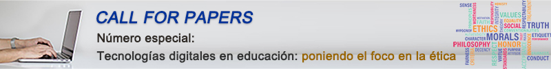 Call for papers EDUTEC NÚMERO ESPECIAL: Tecnologías digitales en educación: poniendo el foco en la ética edutec.es/revista/index.…
