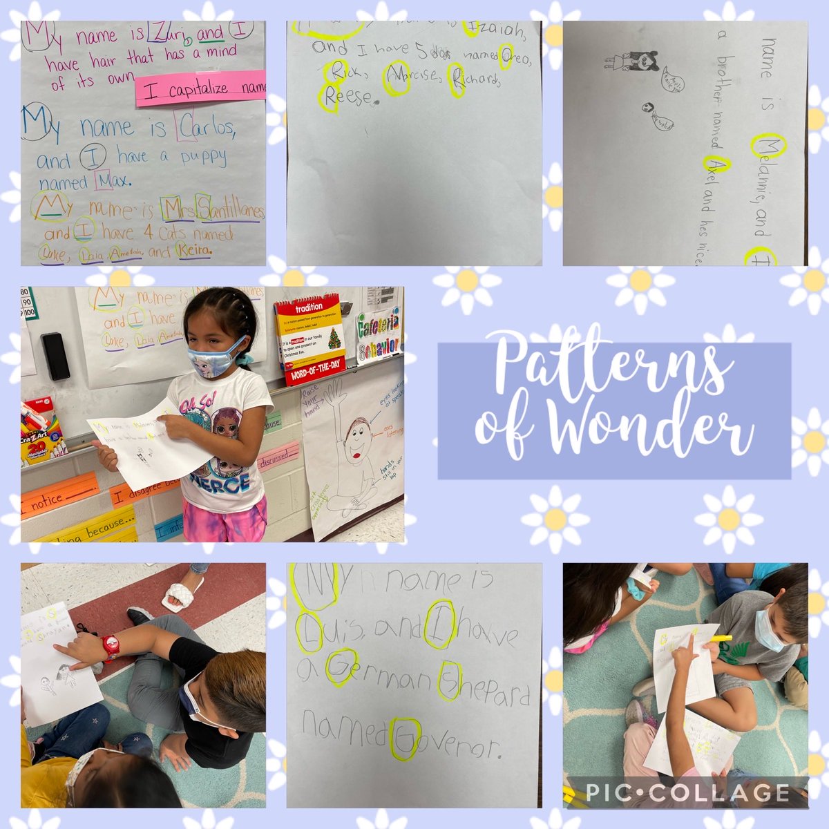 #Patternsofwonder in ⁦@EBarajas_24⁩ was a success! Students wondered so many things, compared, imitated and played by writing their own sentences. Best part: celebrating our capital letters with partners! ⁦@whitney_larocca⁩ ⁦@writeguyjeff⁩ ⁦@NISDMcDermott⁩
