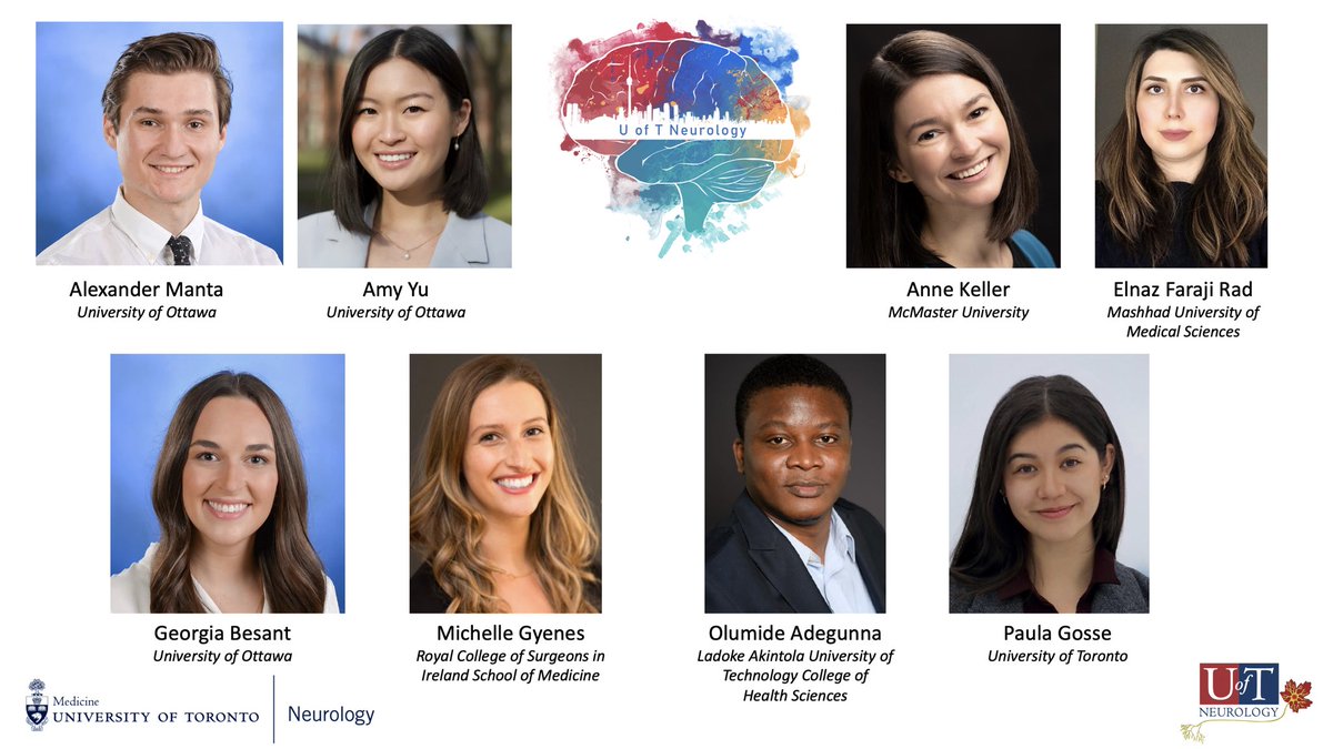 Congratulations and our warmest welcome to Alexander, Amy, Anne, Elnaz, Georgia, Michelle, Olumide, and Paula who are joining our family of <a href="/uoftneurons/">U of T Adult Neurology Residents</a> <a href="/UofTNeurology/">UToronto Neurology</a> 🧠 🥳 👏 🍾 Look forward to seeing you all grow and thrive over the next 5 years!
<a href="/UofT_DoM/">Department of Medicine University of Toronto</a> <a href="/UofTPGME/">U of T PGME</a>