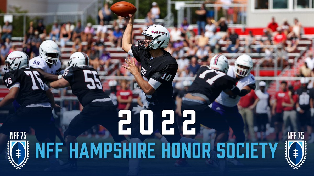 .@MITFootball led all programs with 22 members in the 2022 NFF Hampshire Honor Society! The number ties Yale (in 2018) for the single-year mark for most honorees from one school 🔗footballfoundation.org/news/2022/4/13…