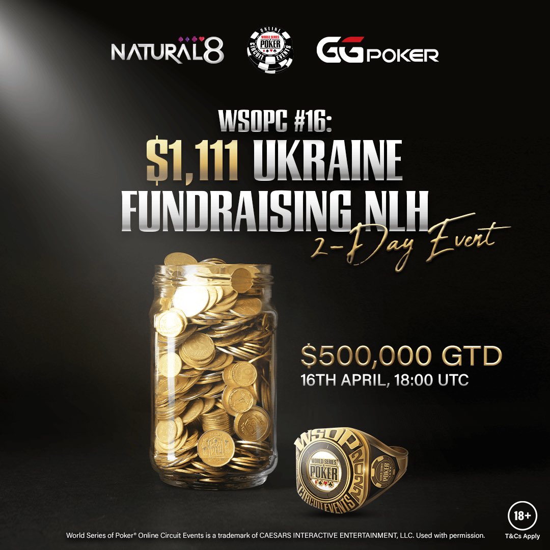 Natural8_JP's tweet photo. ♠️❤️♣️♦️WSOPC ♠️❤️♣️♦️

🌟WSOPC Main Event
・Day1参加費: $525
・ファイナルDay: 4月18日(05:30)

⭐️⭐️$5,000,000 保証⭐️⭐️

🌏N8会員登録🔻
https://t.co/wfZ43L4pnR 

🌏N8チップ購入、ボーナス
https://t.co/r0ryNK9gDI
※N8ジャパンLINEサポート https://t.co/jEVOEcRQ0B