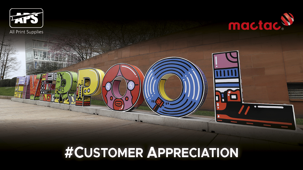 APS_allprint's tweet photo. CUSTOMER APPRECIATION :: a superb creative art install by @gocre8uk using @MactacEurope JT8500 WG-RT and LF 8500 CG.
PRINT FILM: https://t.co/zsmzQbQbC4
LAMINATE: https://t.co/4fWkzZZAdK
#CustomerAppreciation #LiverpoolCity #VinylGraphics #VinylArt #Display #Exhibition #Mactac https://t.co/CMfVn6bCrz