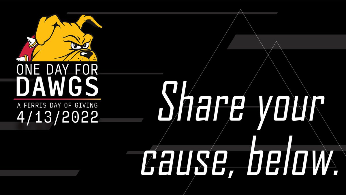 FerrisState's tweet photo. The wait is over, Bulldogs. #OneDayforDawgs is here. Donβt miss your chance to make a difference for Ferris students.
Text ONEDAY to 71777 to make your gift, or visit https://t.co/G1S8q8Tx3A
#FerrisForward #FERR1S #ODFD #BulldogForLife #BulldogsGive https://t.co/2rzIhSHxJo