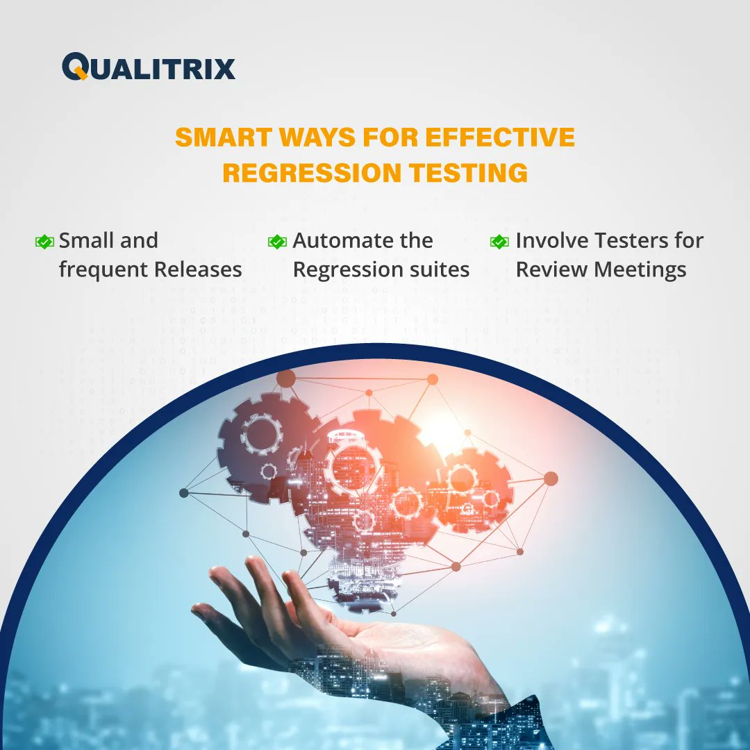 Qualitrix360's tweet photo. Smart Work is the Key to being successful!

Regression testing can be difficult for many startups but here are a few smart ways for it to be effective.

#regressiontesting #softwaretesting #apptesting #functionaltesting #mobileapptesting #testingpractices https://t.co/iPKg3gDQJK