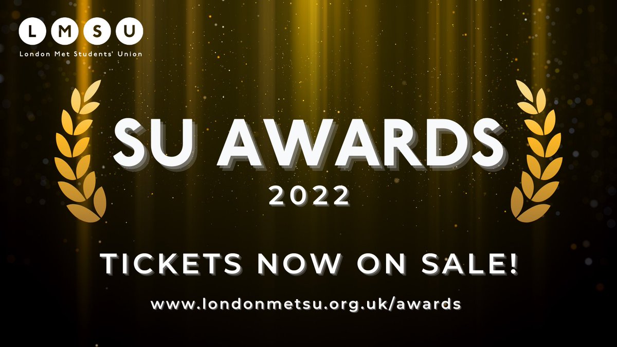 LondonMetSU's tweet image. 🎟Tickets for the SU Awards are now on sale!

Enjoy a meal, some drinks, and maybe win an award!