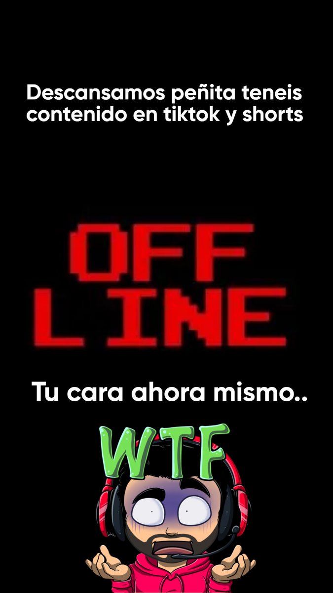 juanitotop_'s tweet image. Nos vemos el jueves baby #streamoff #descansito #relax