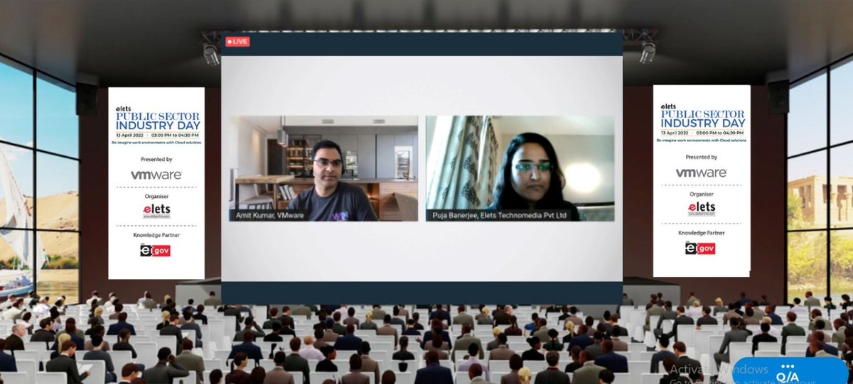 egovonline's tweet image. Amit Kumar, Senior Systems Engineer, Cloud Management, @VMware: &quot;With our solution, we have not only cut down resource deployment time from days to a few minutes but also made it easy for the users to operate.&quot;

Watch: bit.ly/3jCGkBD
#CloudForGov #PublicSectorIndustryDay