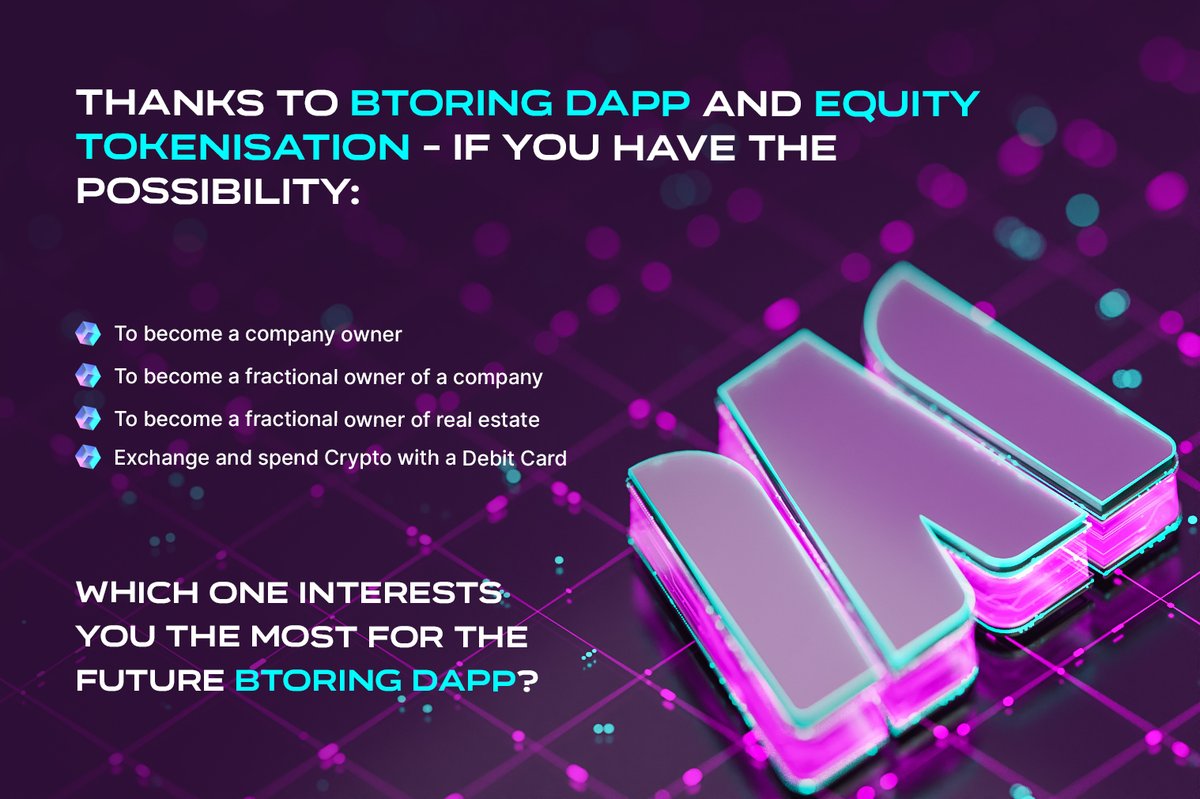 blocktoring's tweet photo. We are curious to hear your answers....

#wearebtoring #DAPP #Troontechnologies #NEARProtocol https://t.co/IlrQ80C4Us