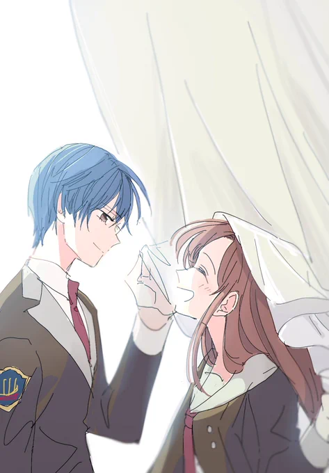 はいはい、君の言うとおり花嫁みたいで綺麗だし、よく似合ってるよ
別に適当言ってるわけじゃない。将来聞いてみたらいい
君の花婿に。 