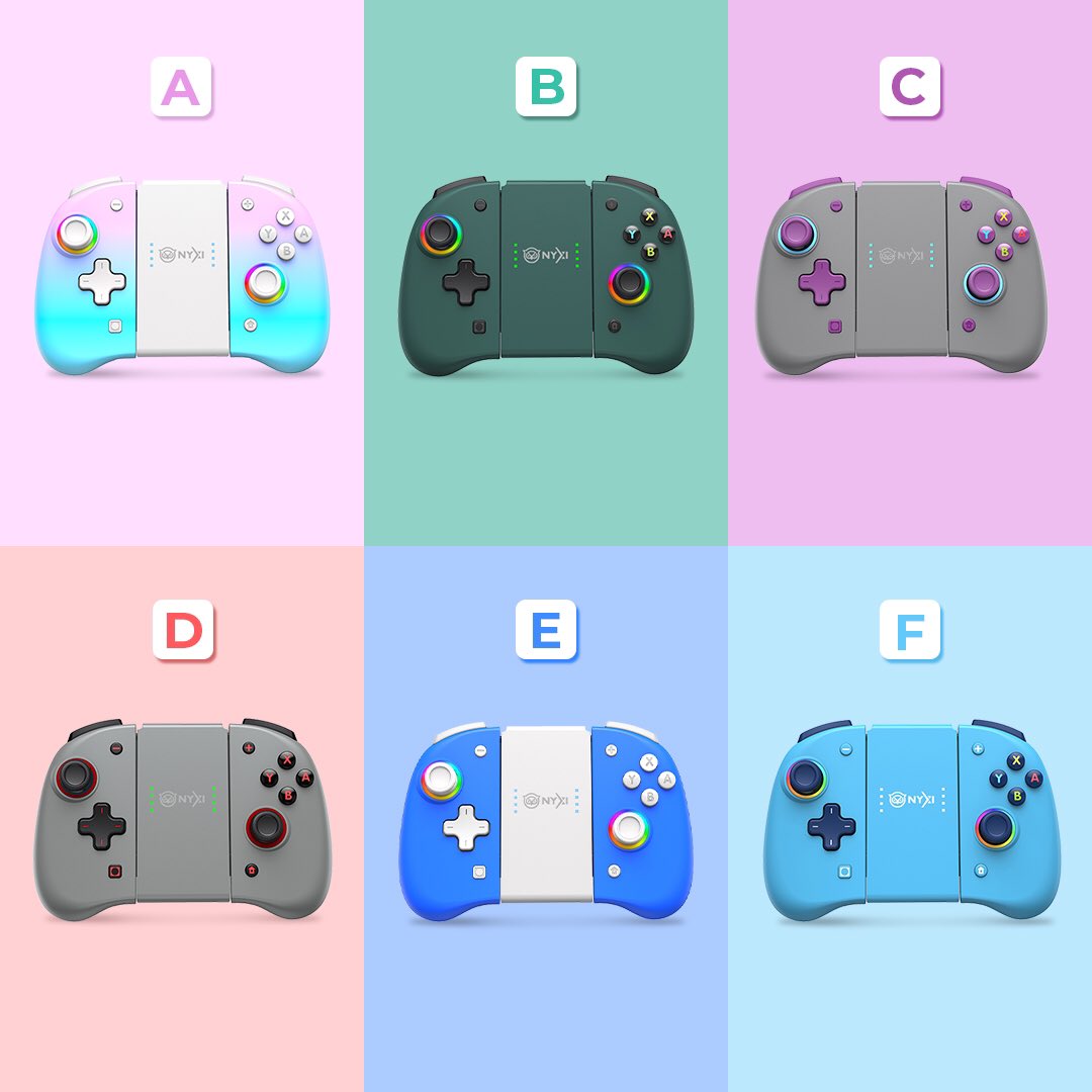 Nyxi_official on X: ‼️UNLOCK UR NEW SKIN❤️💜💛💚💙🖤 What's your favorite  color for New NYXI JOY-PADS?🎮 Leave your answer in the comments.⤵️ Maybe  it is coming 🔜 #controllers #joypads #joycons #switchcontroller  #animalcrossing #LegendofZelda #